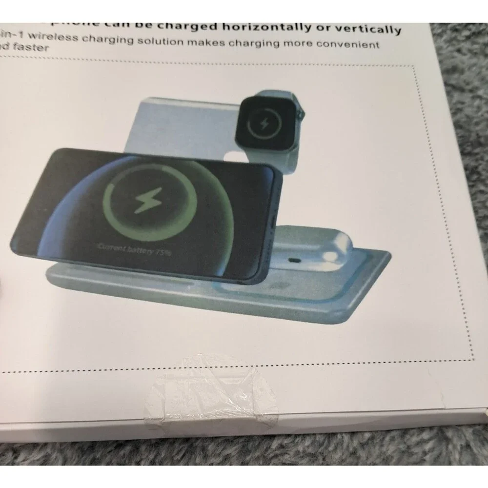New Wireless Charger Charging Station Foldable For Apple Watch Air Pods iPhone